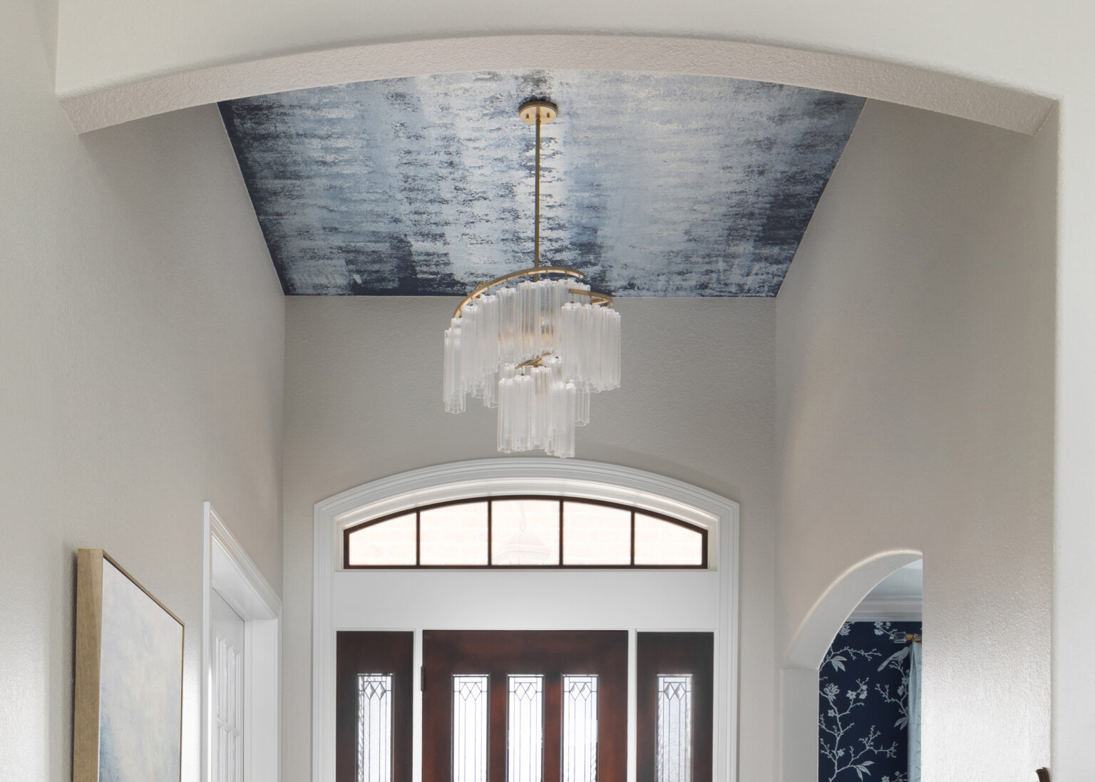 Wallpaper on the ceiling